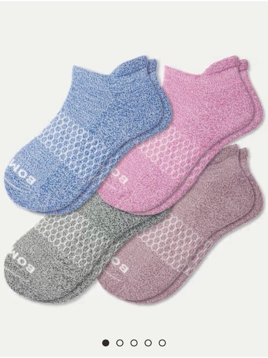 Bombas Accessories - 4 Pairs Bombas Pairs Women's Ankle Socks Size S/M/L